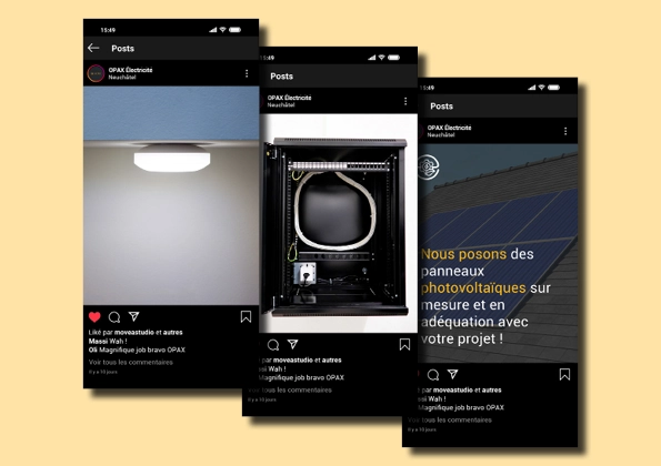 OPAX Électricité réseaux sociaux - movea studio